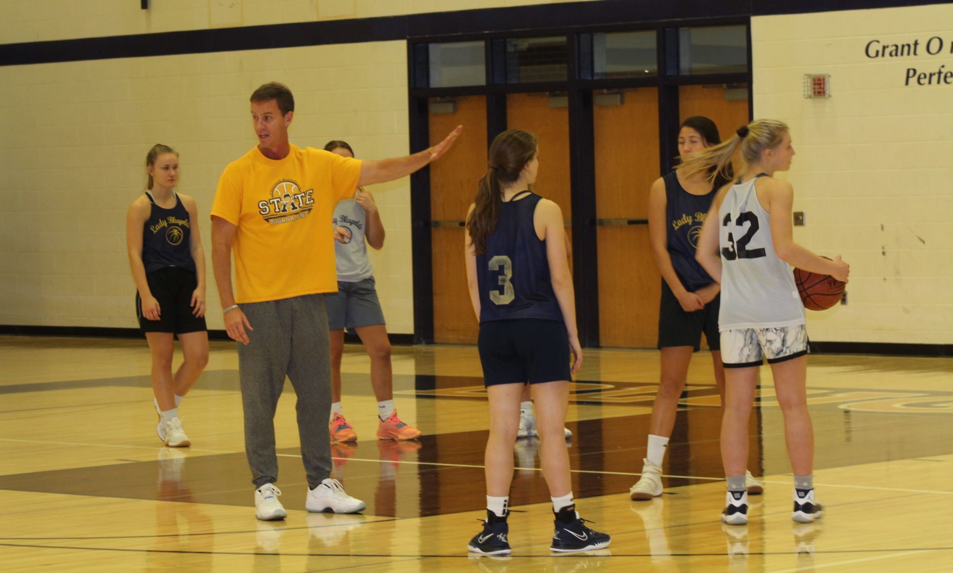 Aquinas basketball practice